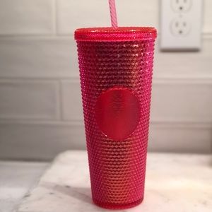 Starbucks hot pink studded tumbler